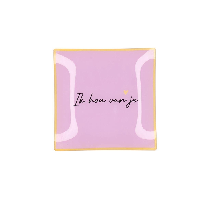 <h4>Plate Square Ik Hou Van Je 18x18x2cm Nm</h4>