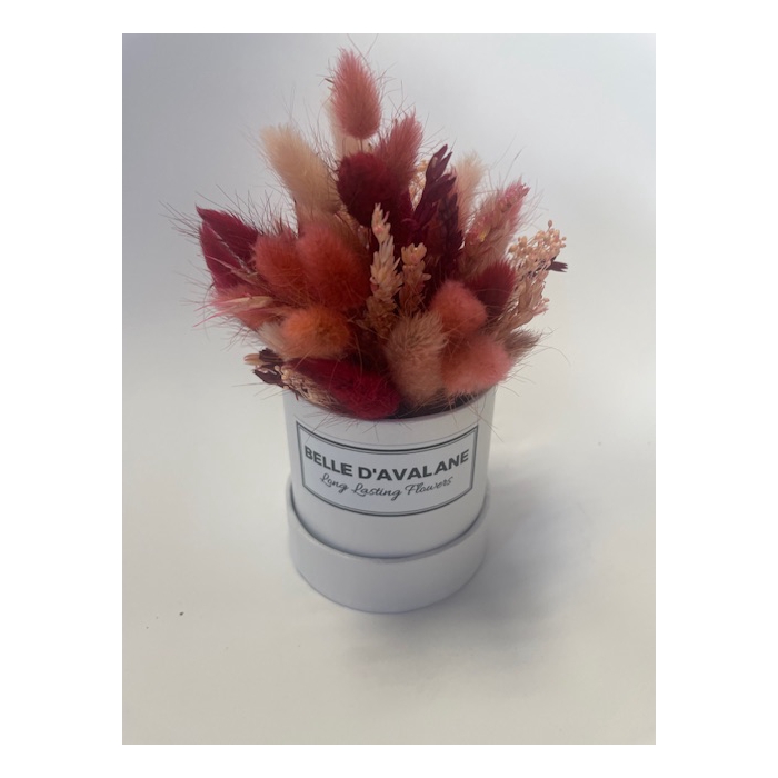 <h4>Box white d10cm burgundy</h4>