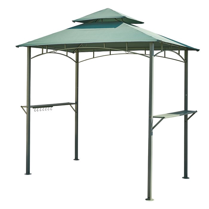 <h4>Pavilion Villetta, H 255 cm, Weather resistant, Iron powder coated, Mat iron powder coated green</h4>