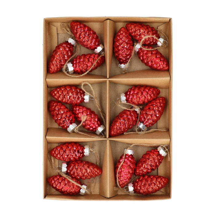 <h4>Christmas Deco hanging pine cone 18cm x6</h4>