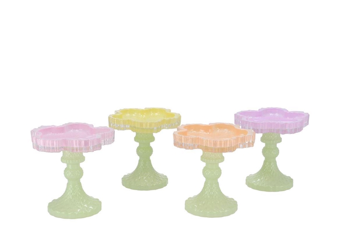 <h4>Bicolore Pastel T-light Bloom Milky Ass 12x12cm</h4>