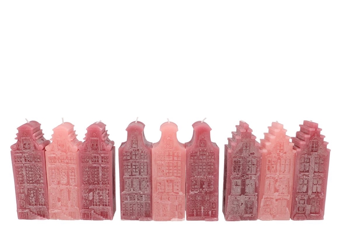 <h4>Amsterdam House Sweets Pink Mix Candle 7x7x20cm</h4>