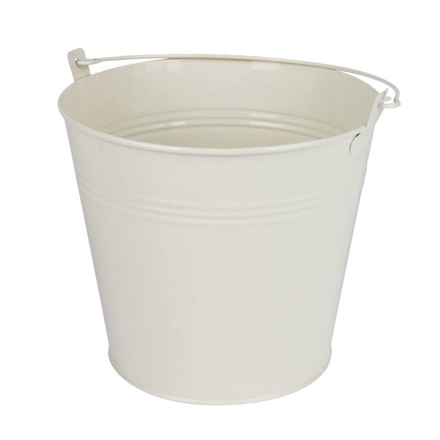 <h4>Bucket Sevilla zinc 17.8xH15.8cm-ES17 cream gloss</h4>