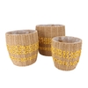 Gaby Yellow Pot S/3 37x38/32x34/27x28cm Nm