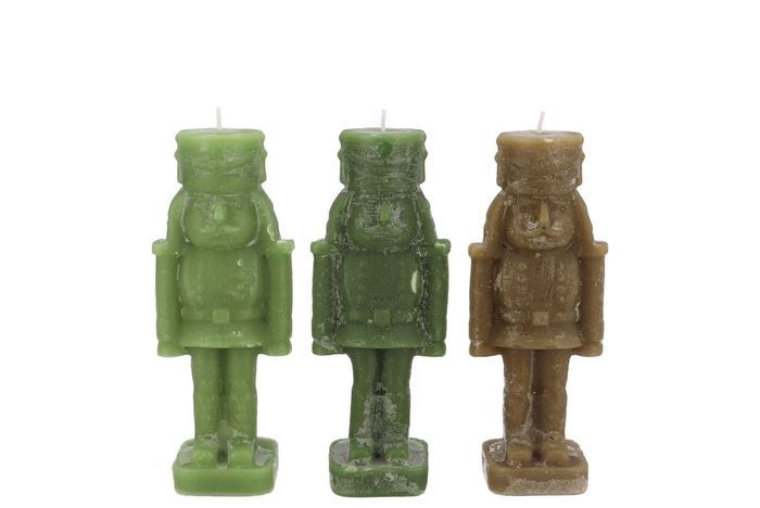 <h4>Frosty Nutcracker Green Mix Candle 4x4x12cm</h4>