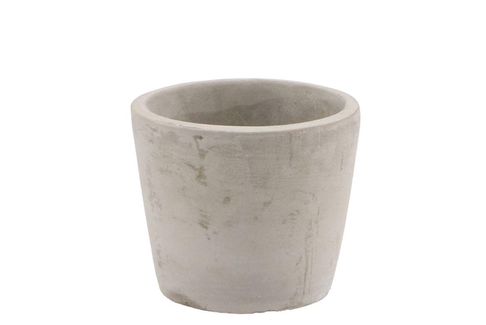 Concrete Pot Round Grey 11x9cm