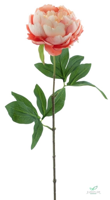 SILK FLOWERS - PAEONY SPRAY CHRISTEL PINK 63CM