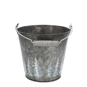 Christmas Zink Pohon bucket d20*19cm