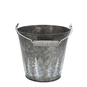 Kerst Zink Pohon emmer d20*19cm