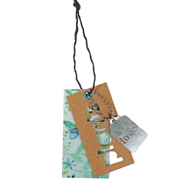 <h4>Hanger label Plants metaal+karton 4x7.5cm+8cm touw</h4>