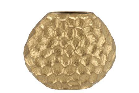 <h4>Inga Jada Gold Oval Vase Structure 32x12x26cm</h4>