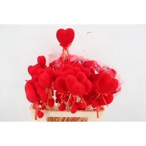 Stick Heart Flock Red+2 hearts