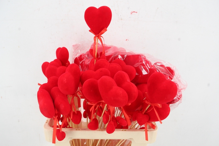 <h4>Stick Heart Flock Red+2 hearts</h4>