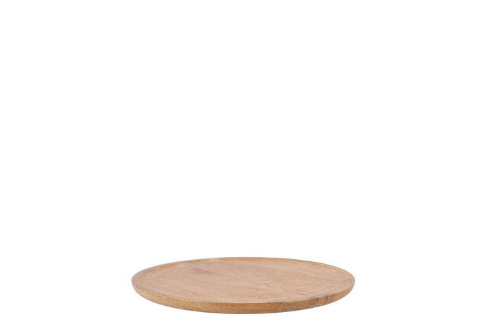 <h4>Mumbai Mango Wooden Tray Round Small Edge 28x28x2cm</h4>