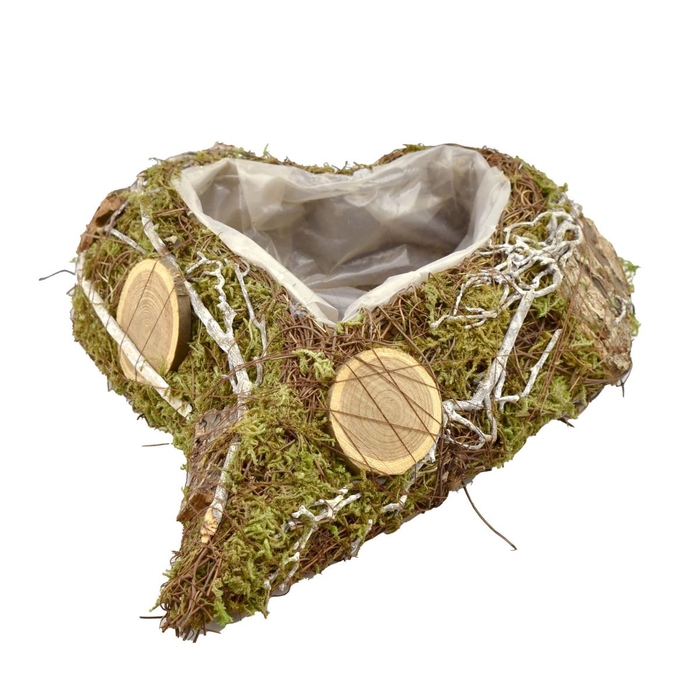 Allerheiligen Natural planter hart 26*35*8cm