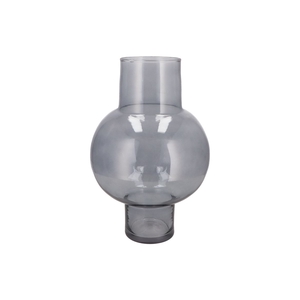 Mira Smoke Glass Bulb High Vase 25x25x41cm