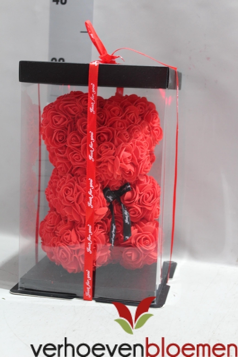 ARR BEER ZIJDE ROOS RED 28 CM