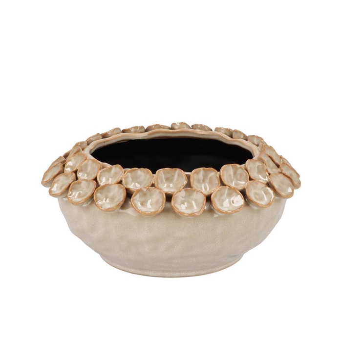 <h4>Nancy Beige Pot Flower 29x29x13cm</h4>