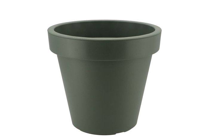 Plastic Green Pot Synthetic Wide Edge 35cm