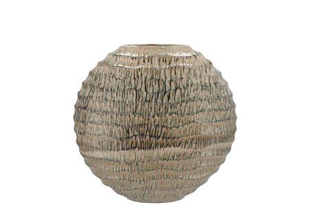 <h4>Inga Jada Green Oval Vase Active Glaze Wave 23x10x</h4>