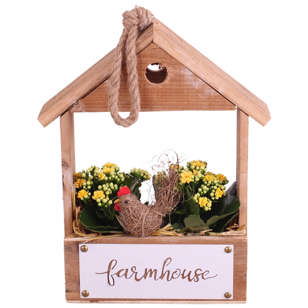 <h4>Easter Arr. Indoor Wooden Farmhouse Ø25cm 2PP</h4>