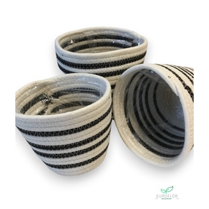 COTTON ROPE BASKET  SET3 H14-16-18