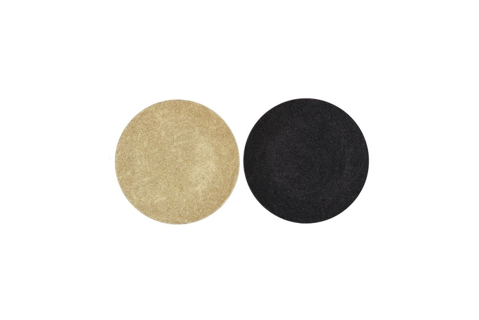 <h4>Melamine Shine Black/gold Plate Round Ass 18x18x2cm</h4>