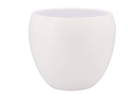 <h4>Vinci Matt White Flower Pot 22x19cm</h4>