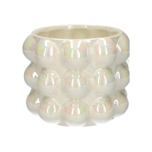 DF03-666721347 - Pot Bubbly d16xh12.2 sand+pearl