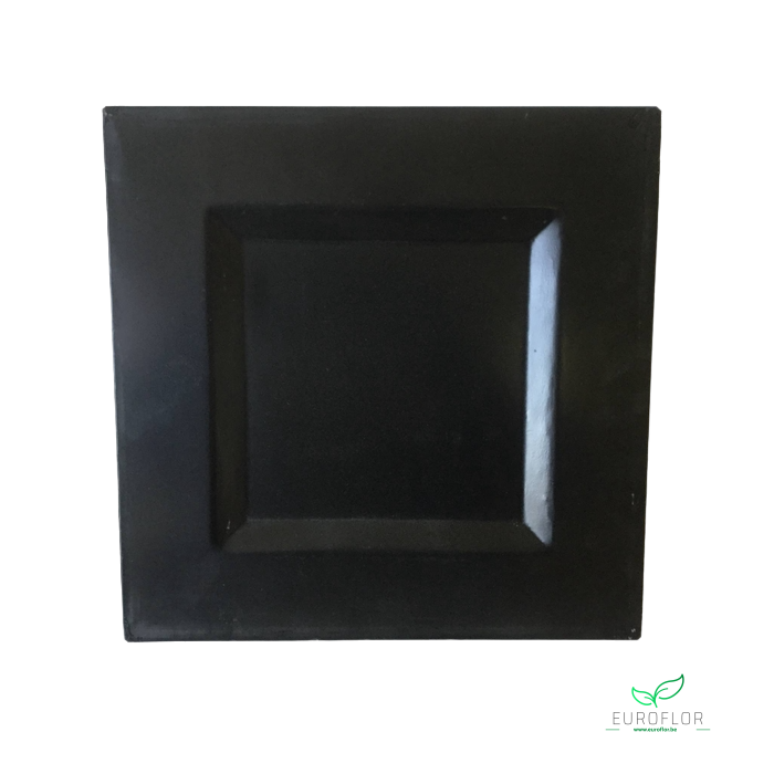 <h4>ZINK ZWART VIERKANTE SCHAAL 27,4X27,4XH0,8CM</h4>