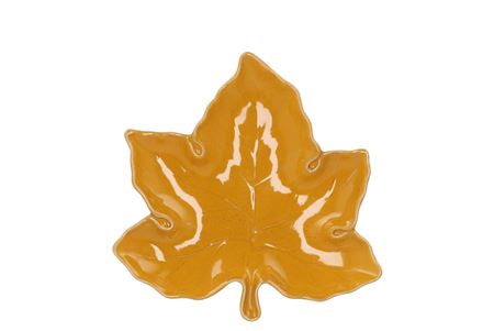 <h4>Leaf Maple Plate Yellow 18x18x4cm</h4>