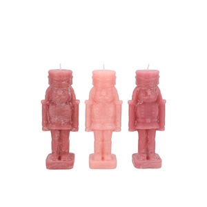 Frosty Nutcracker Sweets Pink Mix Candle 4x4x12cm