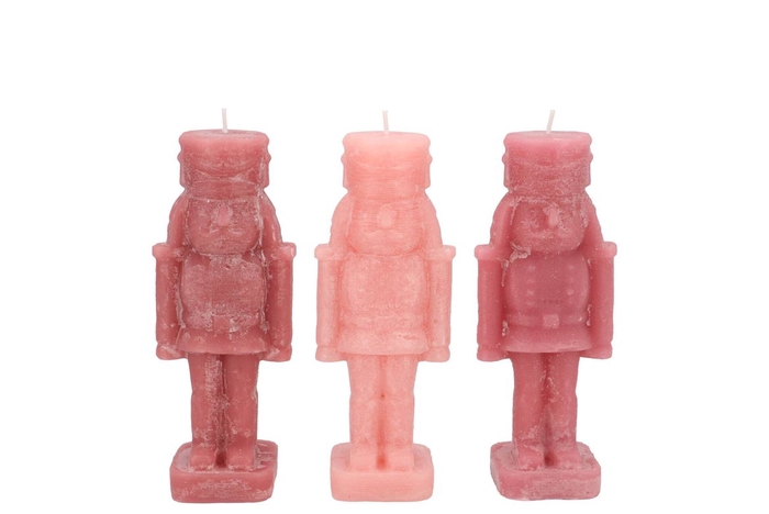 <h4>Candle Frosty Nutcracker Sweets Pink Mix 4x4x12cm</h4>