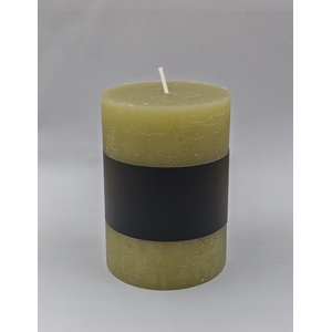 DF11-731280600 - Pillar candle Lucian d6.8xh9.5 rustic green