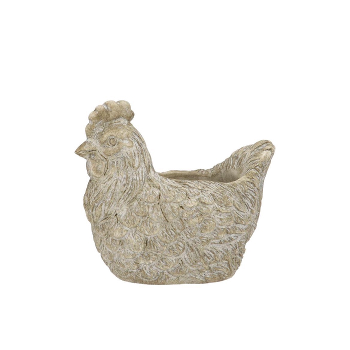 <h4>Concrete Farm Grey Chicken Planter 19x12x15cm Nm</h4>