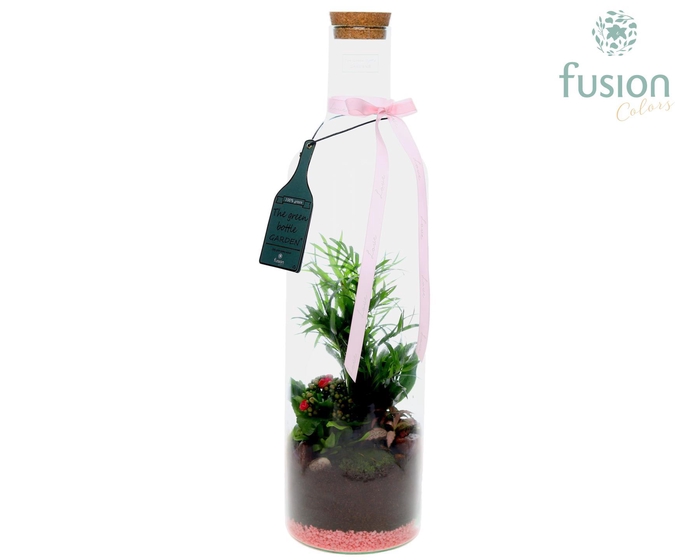 <h4>Green Bottle Fles XLarge Love met arrangement</h4>