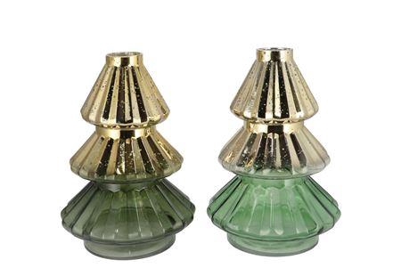 <h4>Dolly Majestic Green T-light Tree Ass 17x25cm</h4>