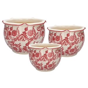 Set\\3 Pot Penelope d41xh29 red