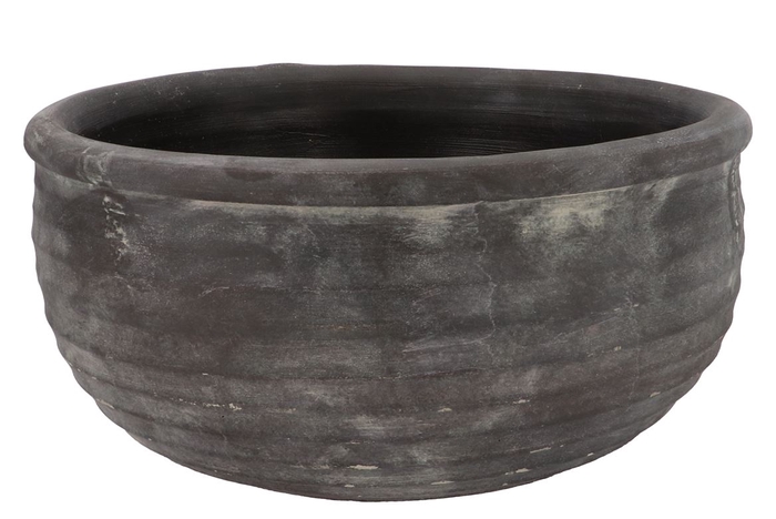 <h4>Gamla Grey Bowl Structure Stripe 39x39x20cm</h4>