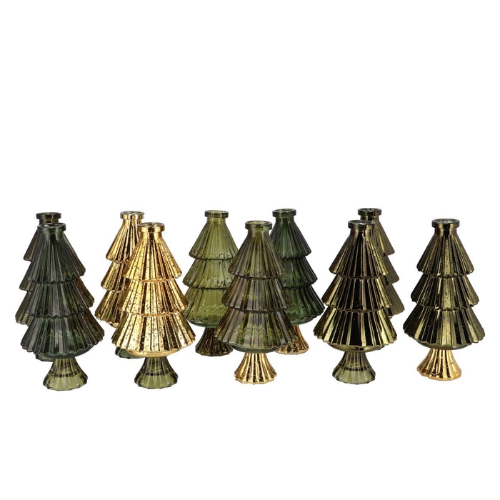 <h4>Jazz Majestic Green Vase X-mas Tree Ass 11x22cm Nm</h4>