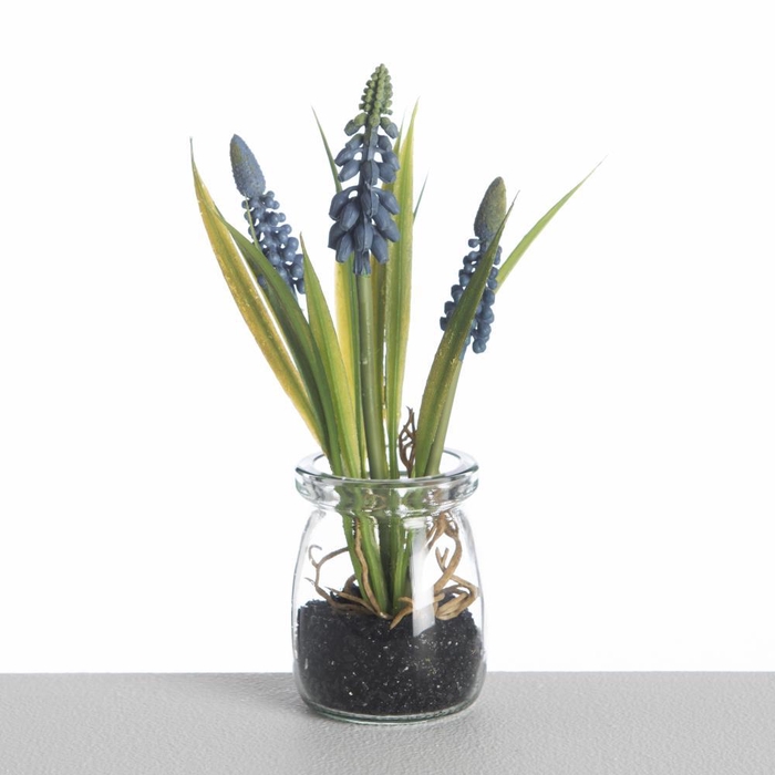 <h4>AF Muscari in glass H18cm blue</h4>