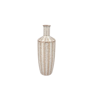 Sifan White Vase Long 13x13x37cm Nm