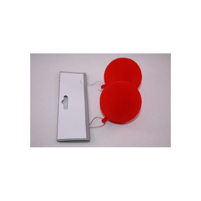 <h4>KERSTBAL S2 5D HANG ROOD PLASTIEK SOFT FUR</h4>