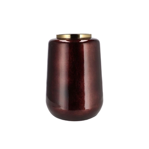 Julie Scottish Brown Vase Cilinder Iron 33x32x40cm
