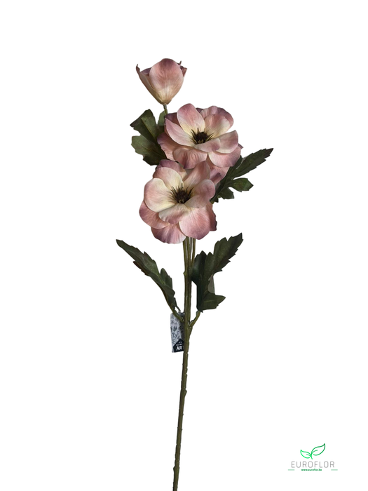 SILK FLOWERS - ANEMONE SPRAY MATANE PINK 70CM