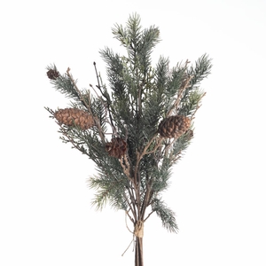 AF Pine/Cone Bun Frosted L53cm