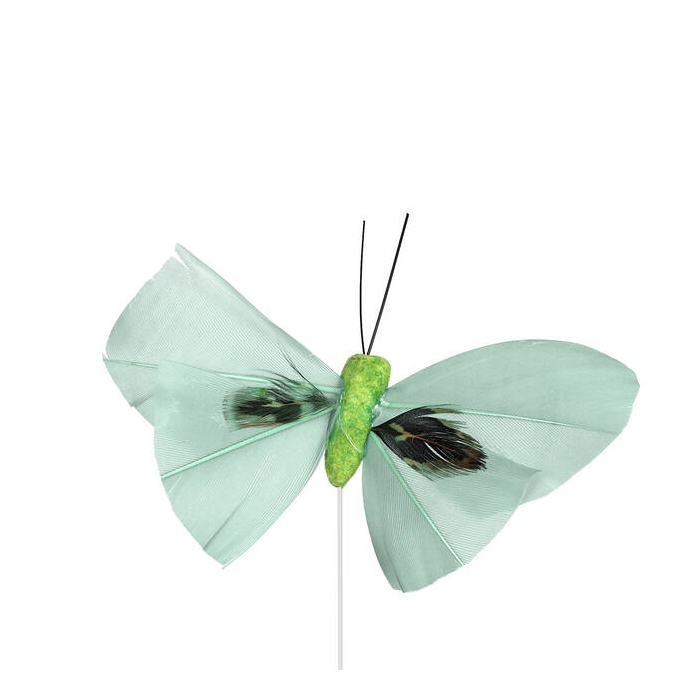 <h4>Butterfly 6x10cm+12cm Draad 48 St. Groen 1st/zak</h4>