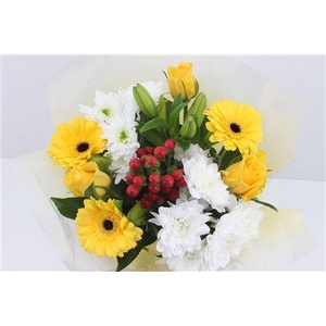 Boeket 3 Roos 3 Germini Geel