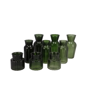 Jazz Majestic Green Mix Colored Vase Ass 7x14cm