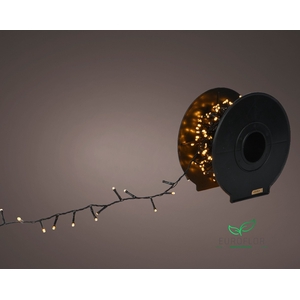 LED COMPACT LIGHTS 8 FUNCTIE TWINKEL EFFECT BUITEN ZWART/SOFTGOLD 3000CM